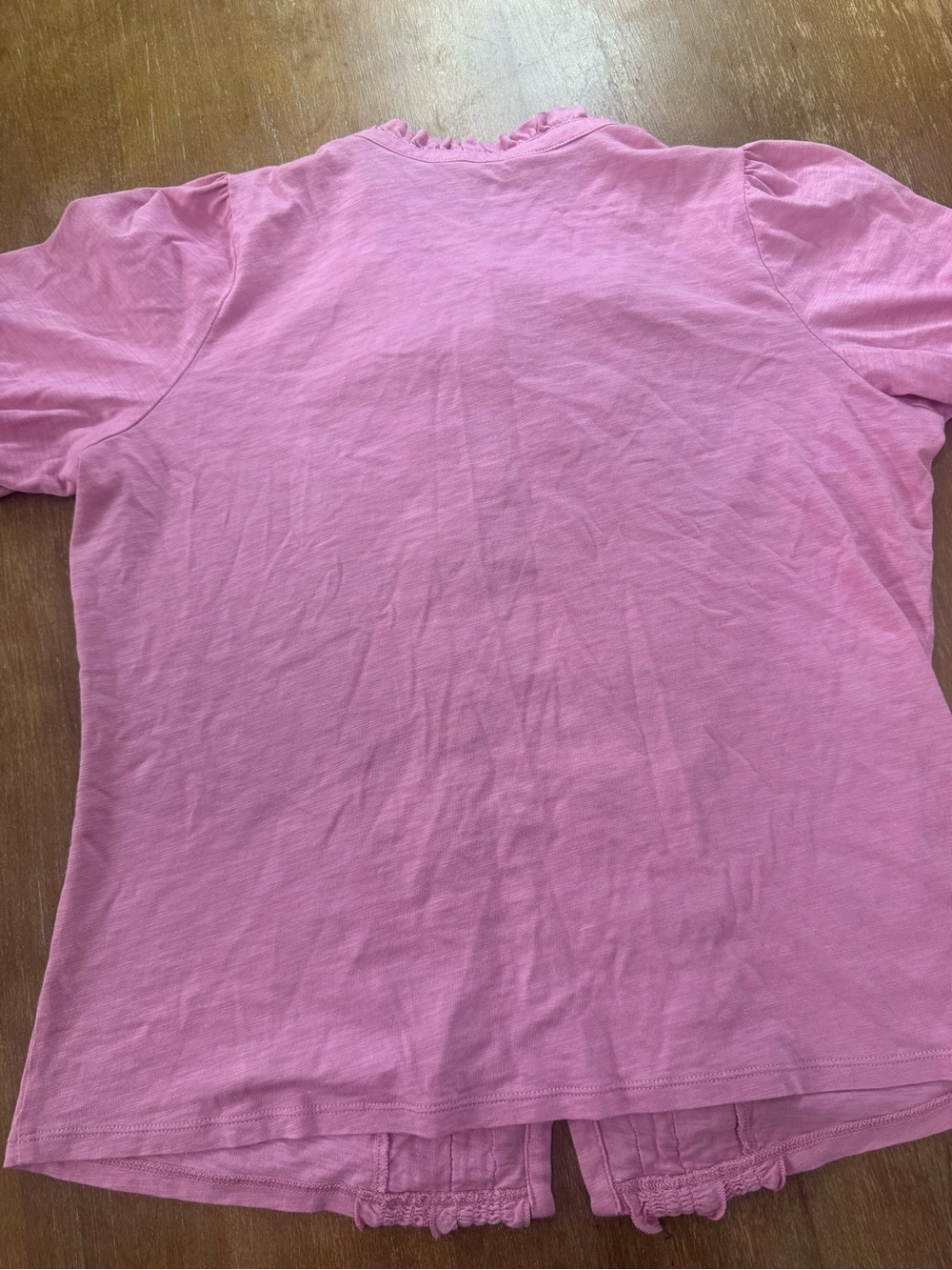 Boden Pink Ruffled Button-Front Blouse - Picture 7 of 7